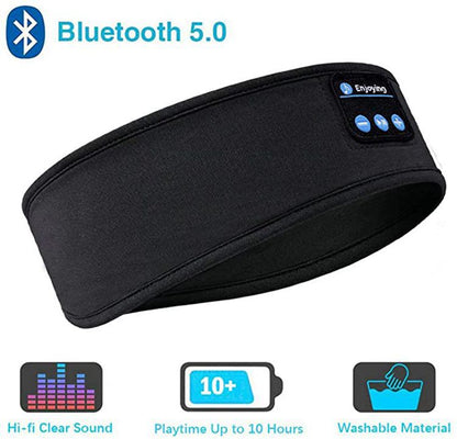 Auriculares estéreo HD incorporados inalámbricos con Bluetooth, pañuelo para la cabeza, diadema deportiva y para dormir